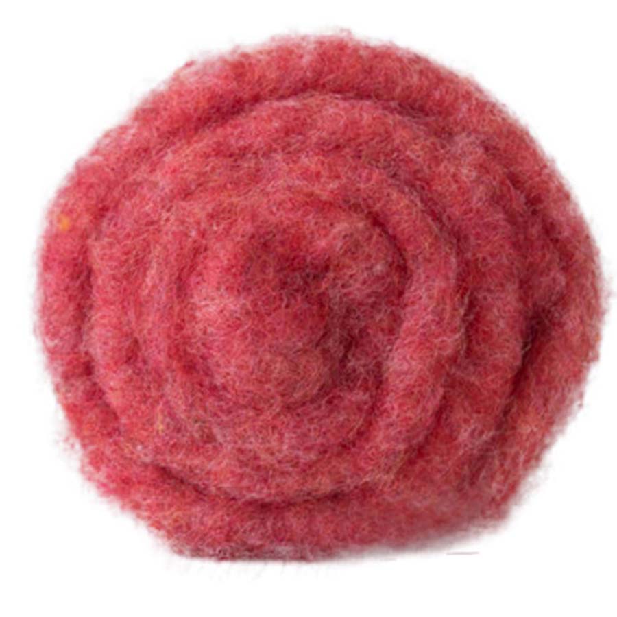 Carded Needle Felting Carded Batt Pink Red Maori DHG Carniola