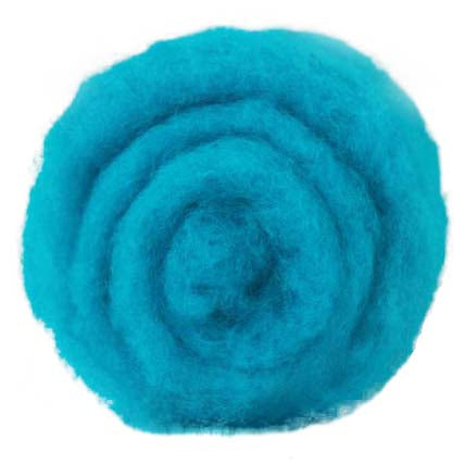 Carded Felt Wool for Needle Felting | Bright Blue Batt Maori DHG Cobalt