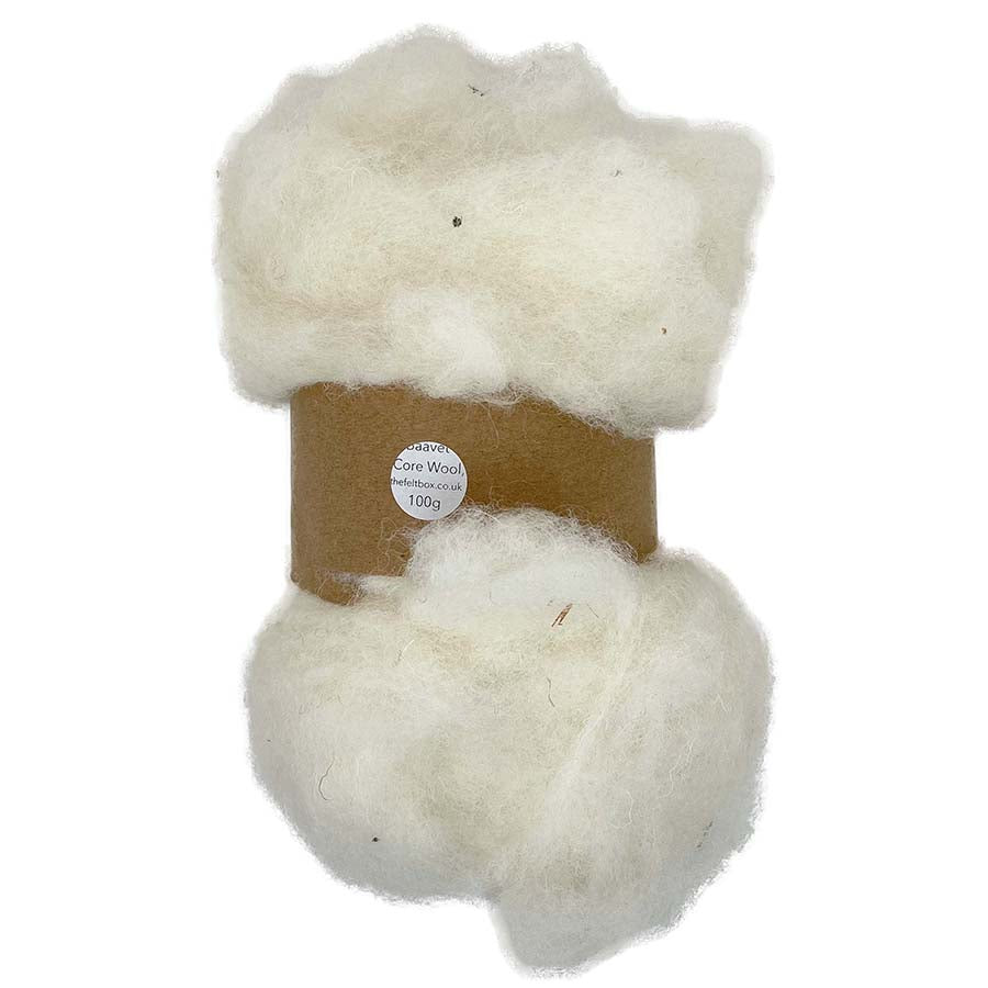 Core Wool Needle Felting Carded Batting Bulky Base Wool Felt Baavet Cream