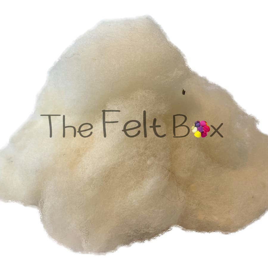 Core Wool Needle Felting Carded Batting Bulky Base Wool Felt Baavet Cream