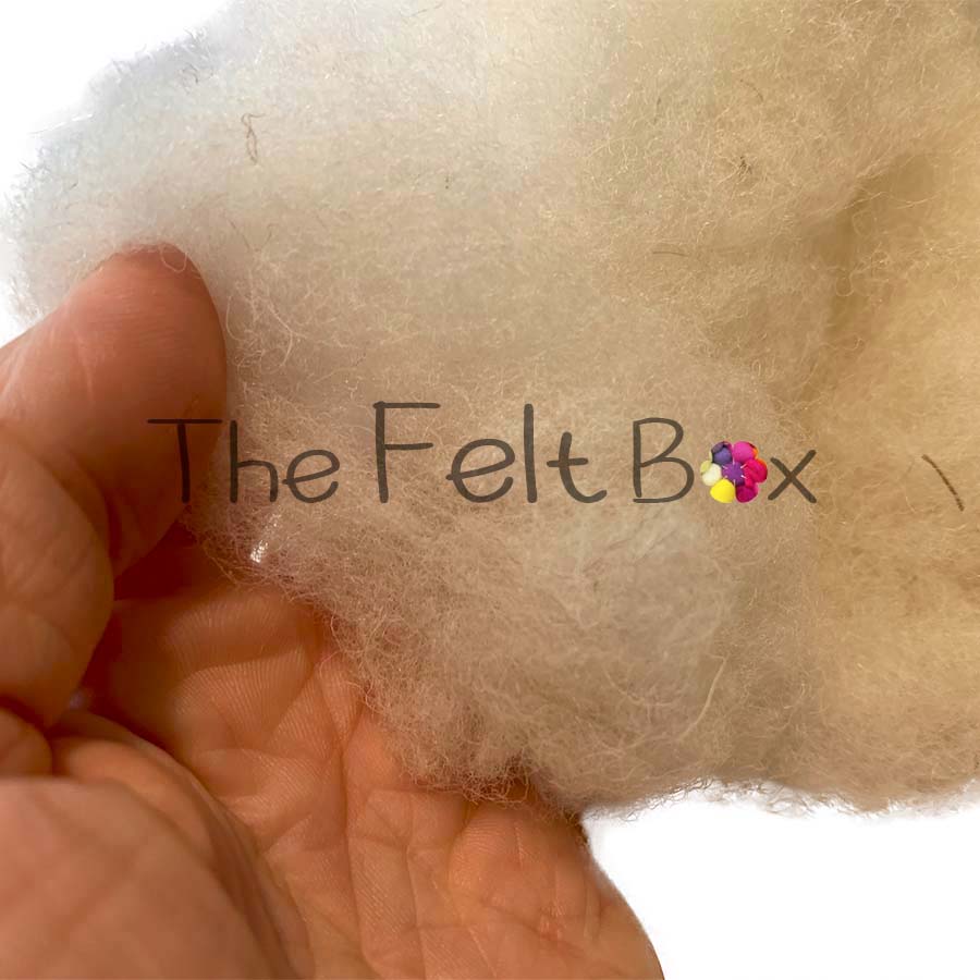 Core Wool Needle Felting Carded Batting Bulky Base Wool Felt Baavet Cream