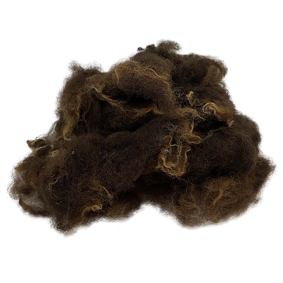 Hand-Washed Dark Brown Jacob Sheep Wool Locks (74) | 28g Fleece