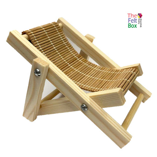 Deck Chair Wooden Toy Accessory Miniature 65mm