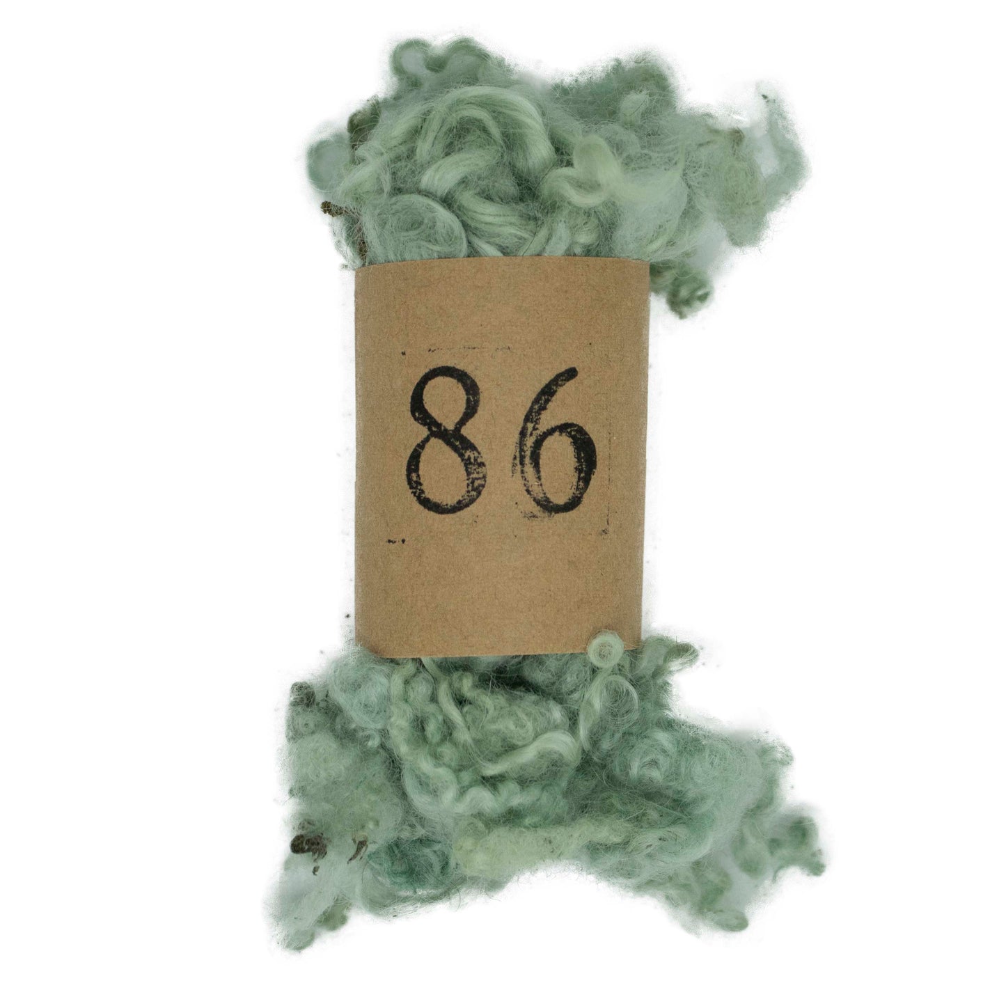 Bluefaced Leicester Wool (86) Curls Fleece | Dusky Green with Yellow & Beige | 14g