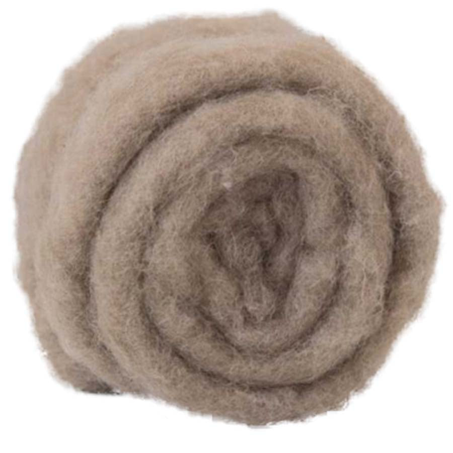 Carded Felt Wool Needle Felting Carded Batt Brown Beige Bear Maori DHG Earth