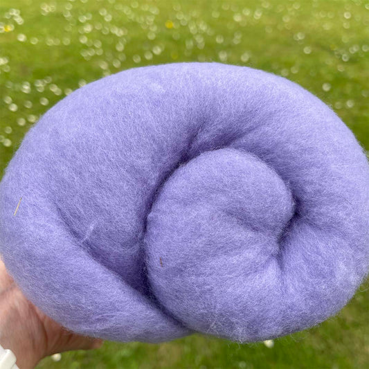 Carded Fine Merino Felting Wool Lilac 100g