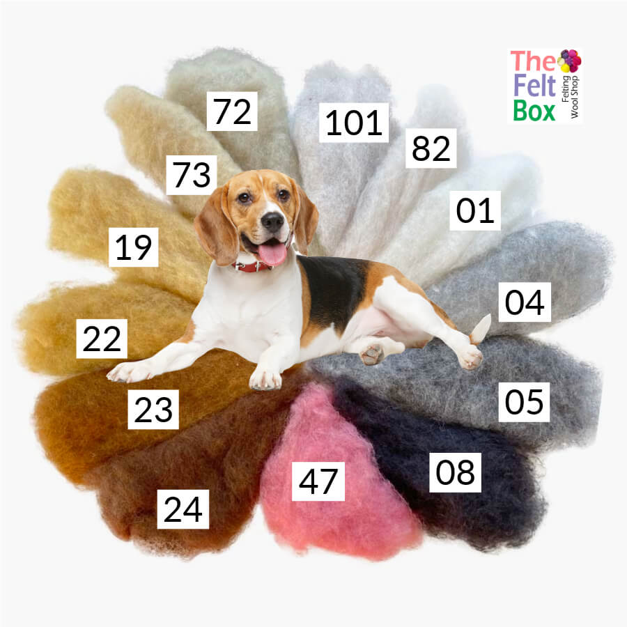Felting Wool Set Beagle Dog Wool Set (no instruction) NEW 50g