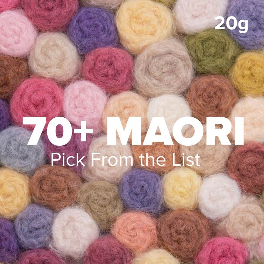 rolls of 20 g carded wool maori dhg 