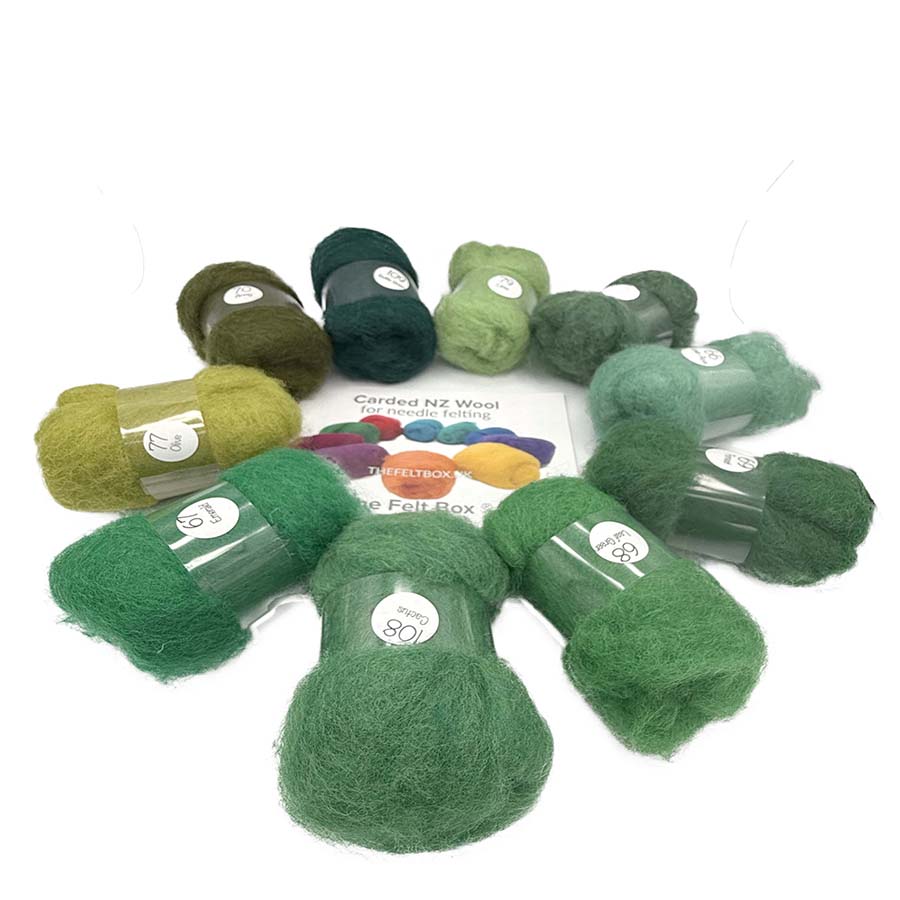 Carded Wool Shade Packs – Needle Felting Wool Mix UK | The Felt Box