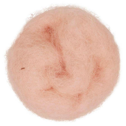 Maori carded wool for needle felting, close-up of fibre texture.