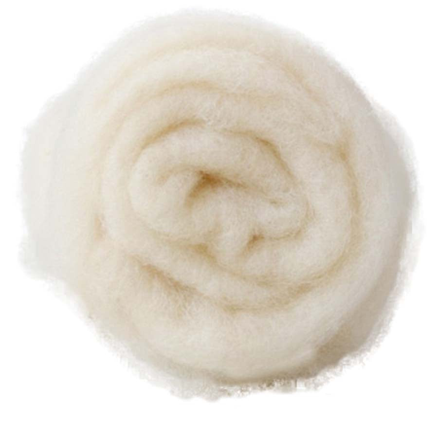 Carded Felt Wool Needle Felting Carded Batt Cream Off White Maori DHG Ivory