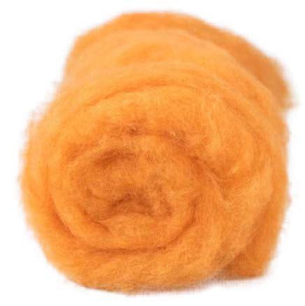 Carded Felt Wool for Needle Felting | Yellow Batt Maori DHG Melon