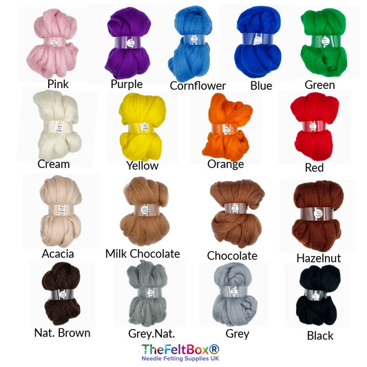 Wool Top In Wool Tops & Roving – Fibre for Felting, Spinning & Crafts | The Felt Box