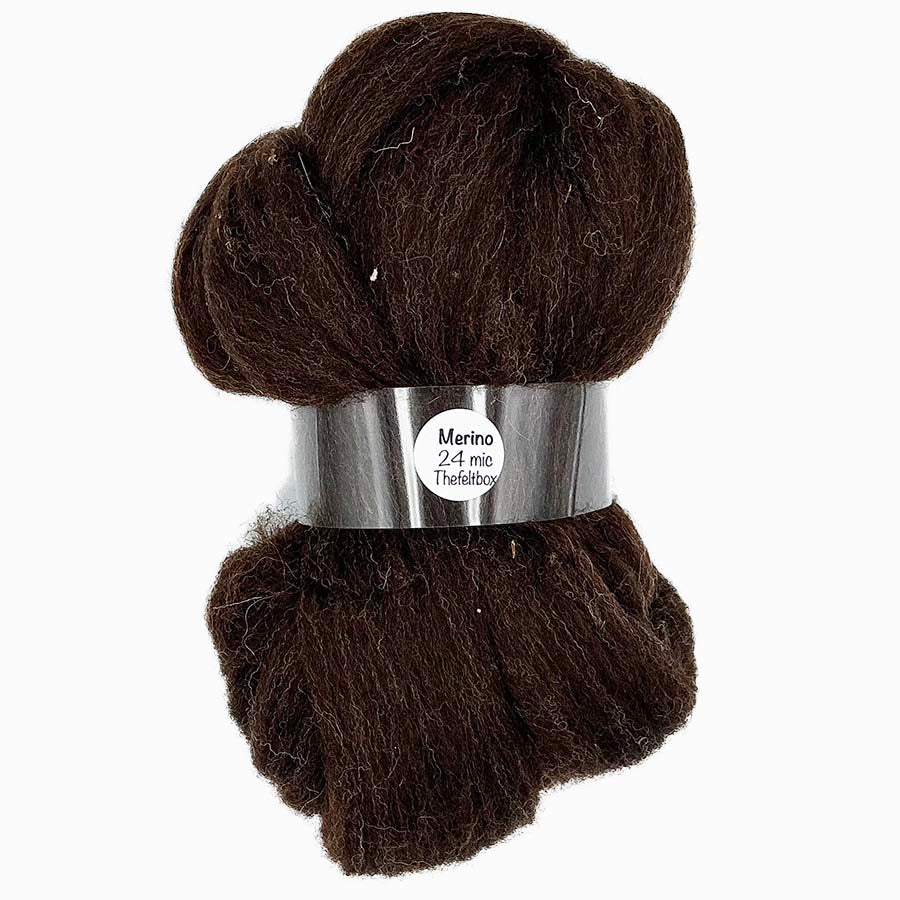 Brown merino wool top for needle felting – The Felt Box