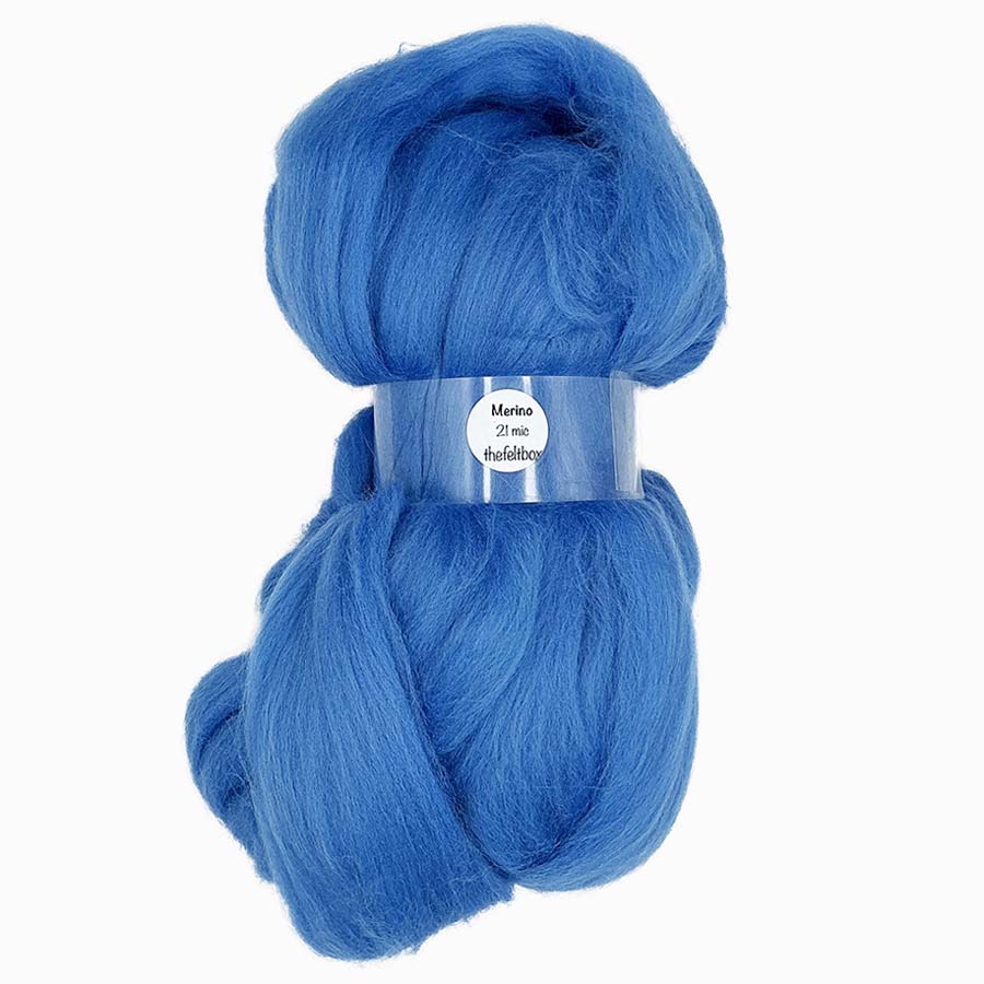 Cornflower merino wool top for needle felting – The Felt Box