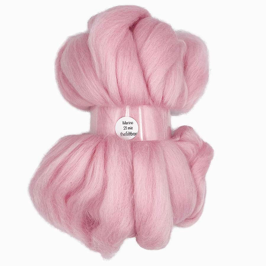 Pink merino wool top for needle felting – The Felt Box