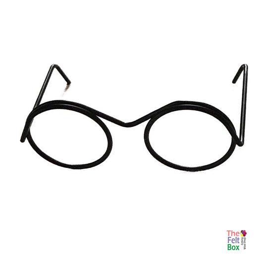 Spectacles Glasses for Needle Felting Black W 40 mm