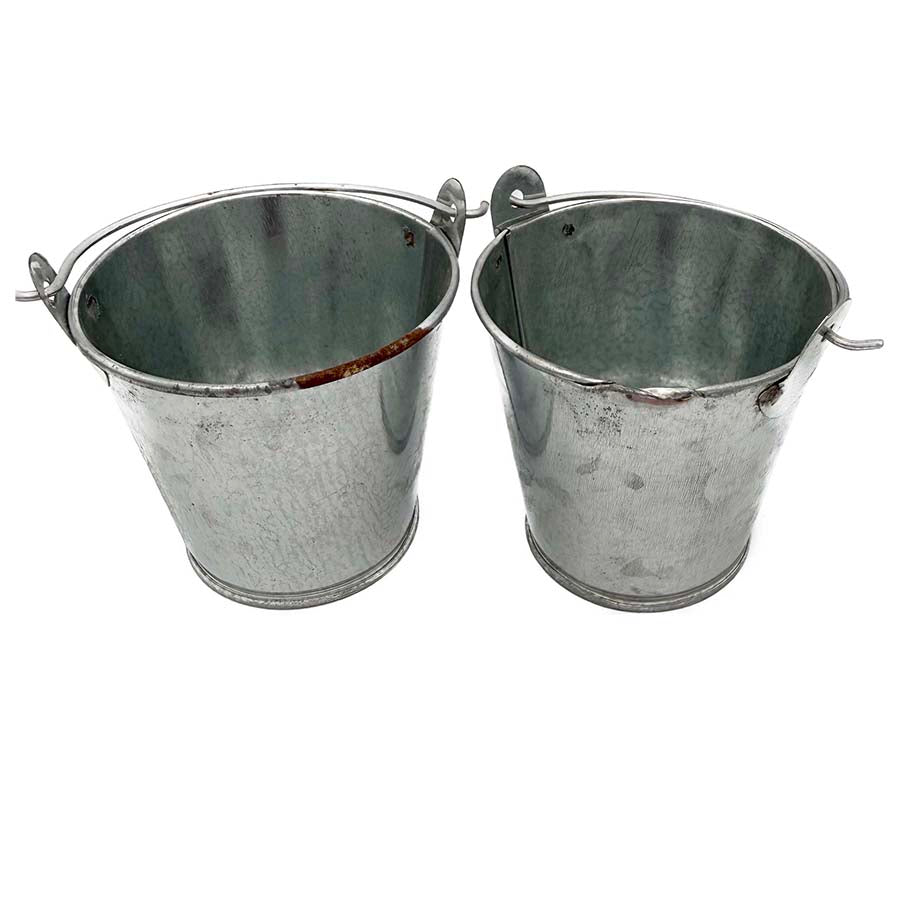 SECONDS Mini Galvanised Bucket 55mm – Slight Rust or Dents | Needle Felting Prop | The Felt Box