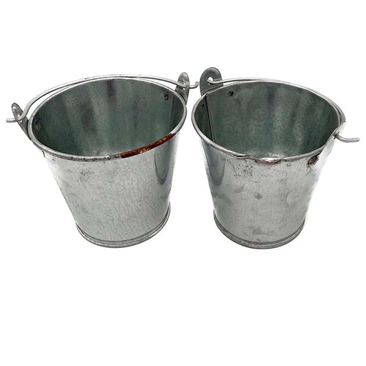 SECONDS Mini Galvanised Bucket 55mm – Slight Rust or Dents | Needle Felting Prop | The Felt Box