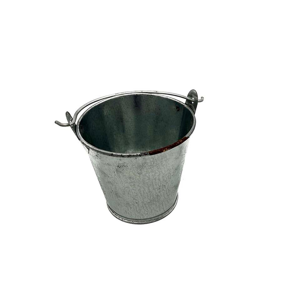 SECONDS Mini Galvanised Bucket 55mm – Slight Rust or Dents | Needle Felting Prop | The Felt Box