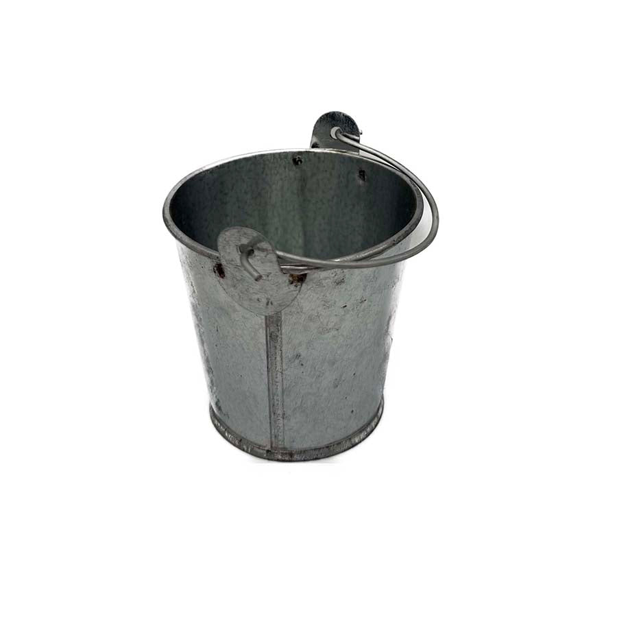 Mini Galvanised Bucket 55mm – Needle Felting Prop, Miniature Scenes & Fairy Gardens | The Felt Box
