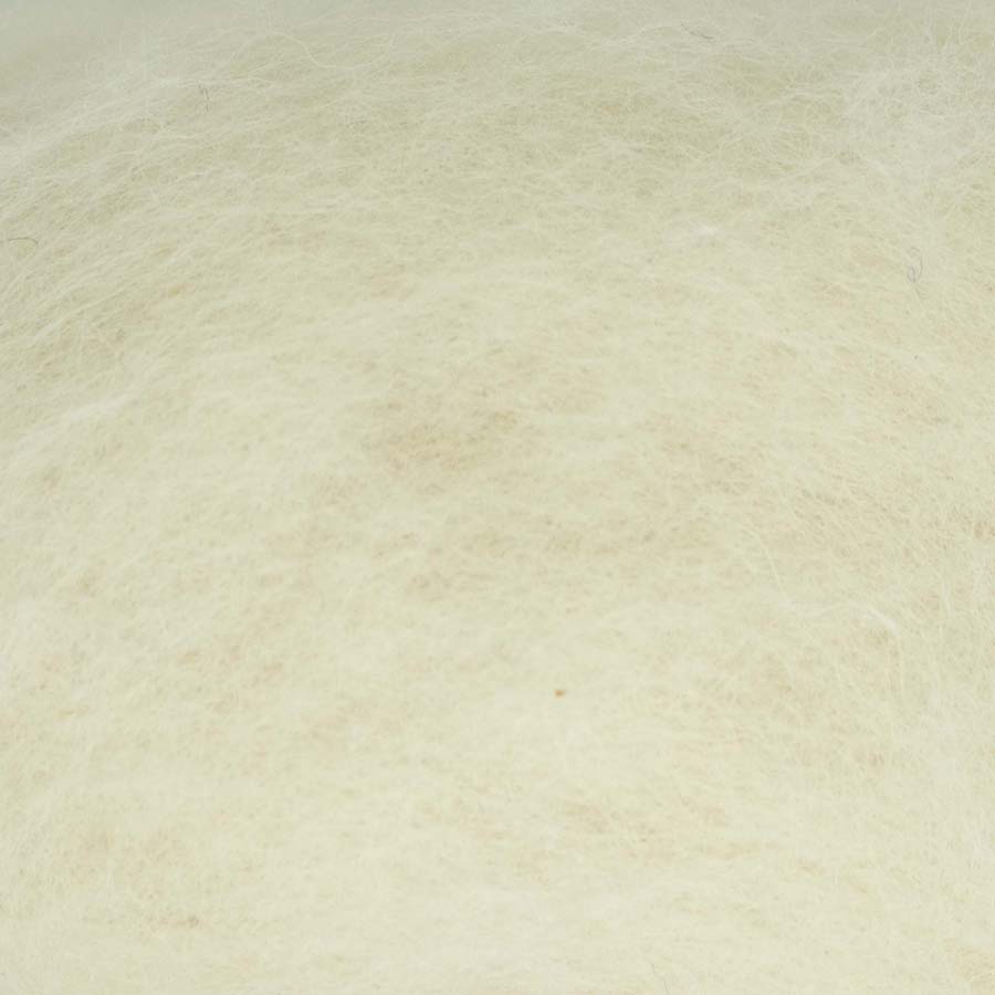 Carded Felt Wool Needle Felting Carded Batt Cream Maori DHG Natural White