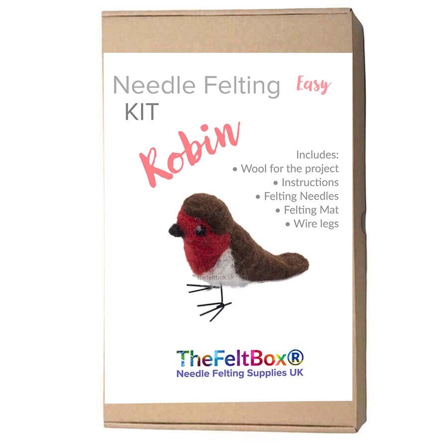 Needle Felting Kit Beginners Bird Robin makes 1