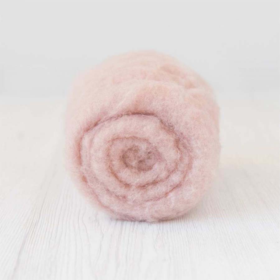 Carded Felt Wool Needle Felting Batting Skin Pink Maori DHG - Shell