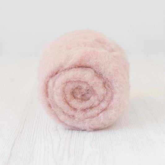 Carded Felt Wool Needle Felting Batting Skin Pink Maori DHG - Shell