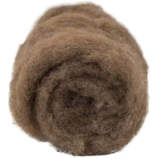 Carded Felt Wool Needle Felting Carded Batt Brown Beige Bear Maori DHG Nut