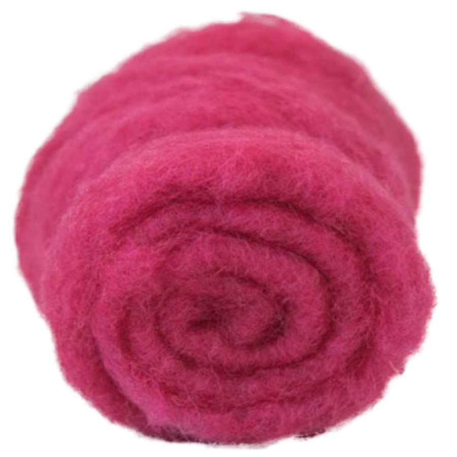 Carded Felt Wool Needle Felting Carded Batt Pink Orchid Maori DHG Raspberry