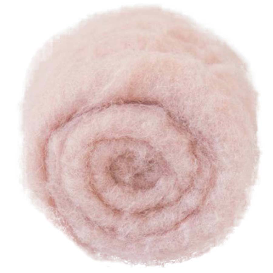 Carded Felt Wool Needle Felting Batting Skin Pink Maori DHG - Shell