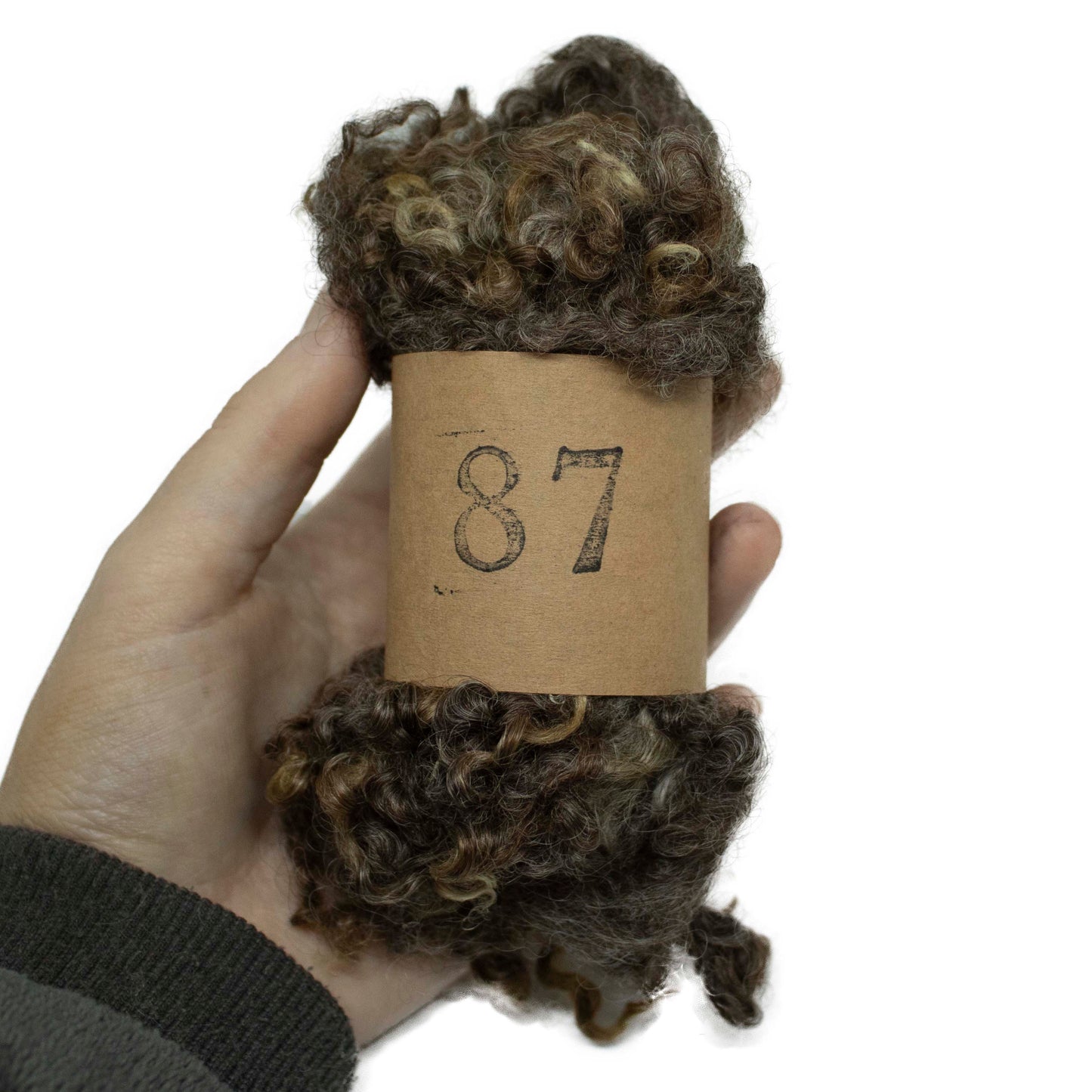 Natural Brown Wensleydale (87) Wool Locks Mixed Shades |28g Fleece