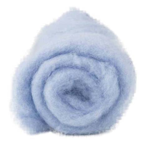 Carded Felt Wool for Needle Felting | Light Blue Batt Maori DHG Sunrise