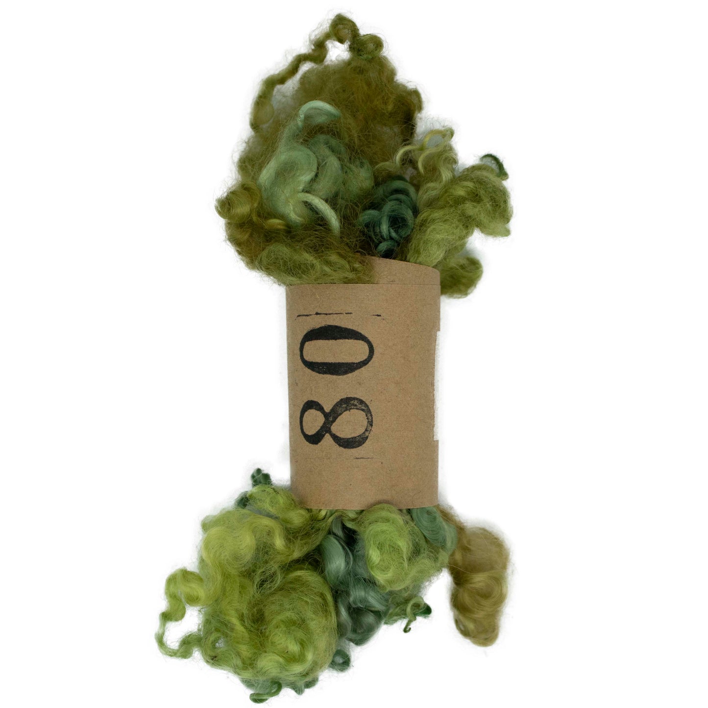 Moss Green Wensleydale Curly Wool Locks (80) | 14g Felting Wool