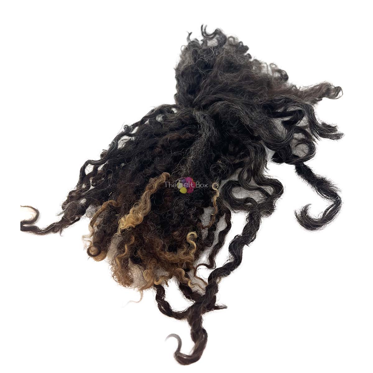 Curly Wool Locks Separated Fleece Wensleydale (71) Brown 14 g
