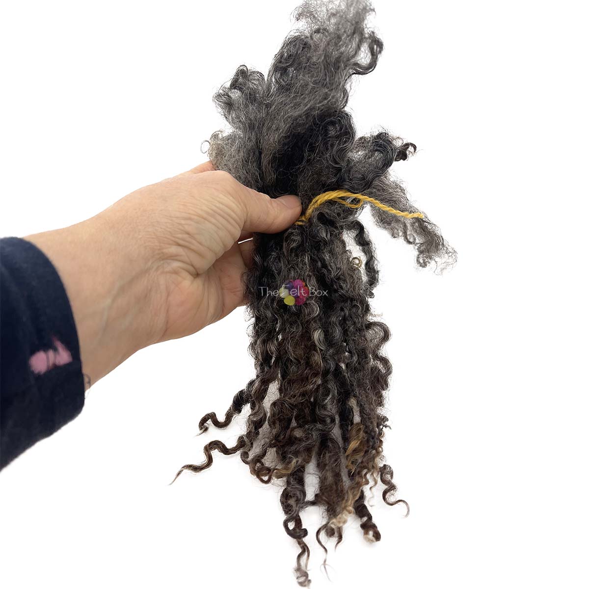 Curly Wool Locks Separated Fleece Wensleydale (72) Mid Brown 14 g