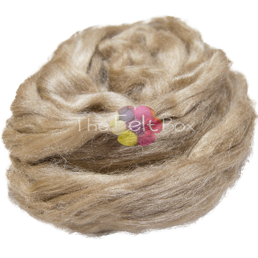 Silk Tasar Golden Top Craft Silk Fibre Shiny Texture Effect Hair 100g