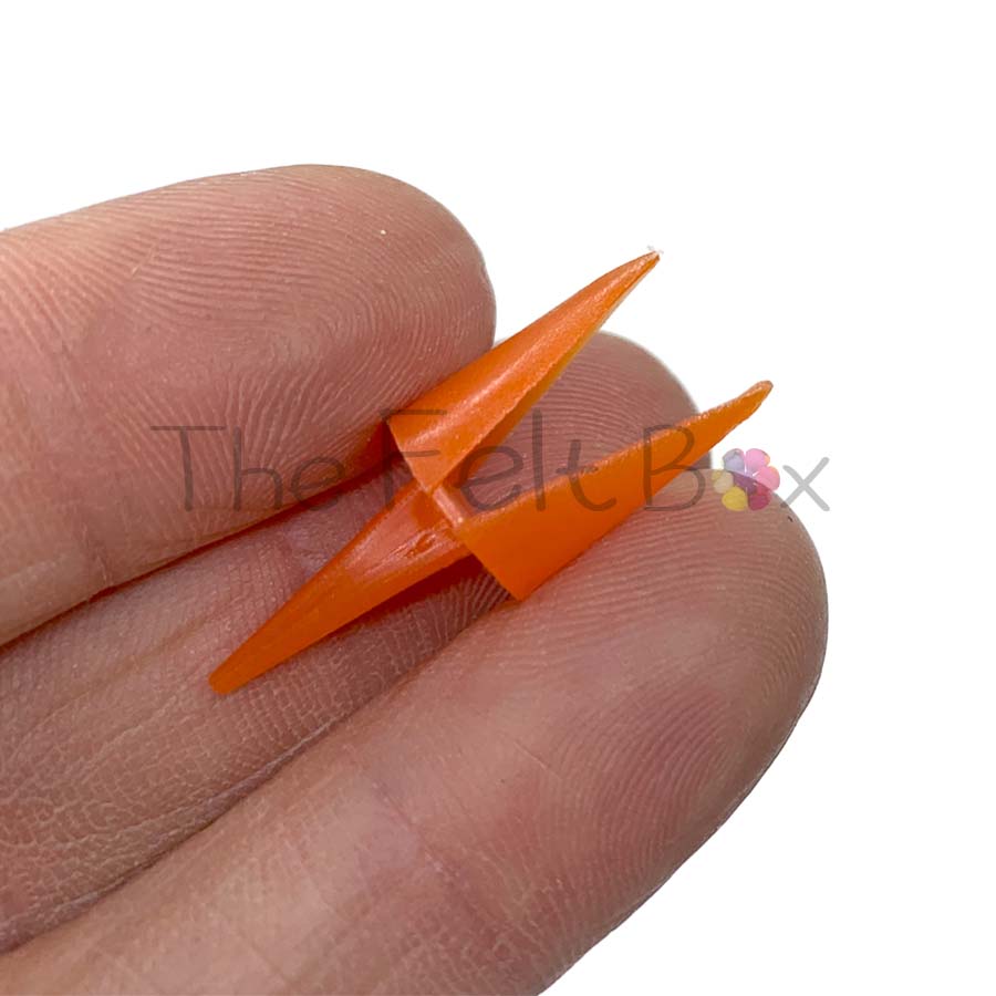 Birds Beak, Orange Plastic For Needle Felted Birds