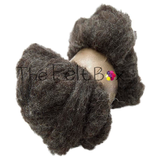 Carded Sliver Needle Felting Natural Wool Shetland Fibre Brown Bear Beige Badger