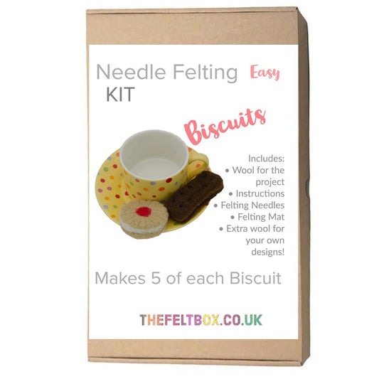 Needle Felting Kit- Biscuits. Makes ten. Level -Easy