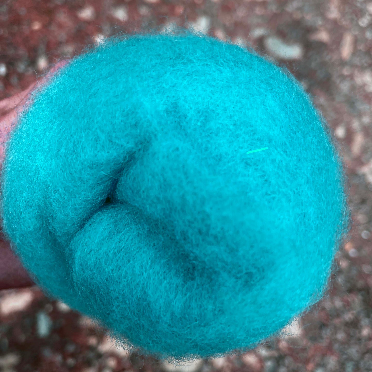 Needle Felting Wool Carded Bright Turquoise ( 98 )