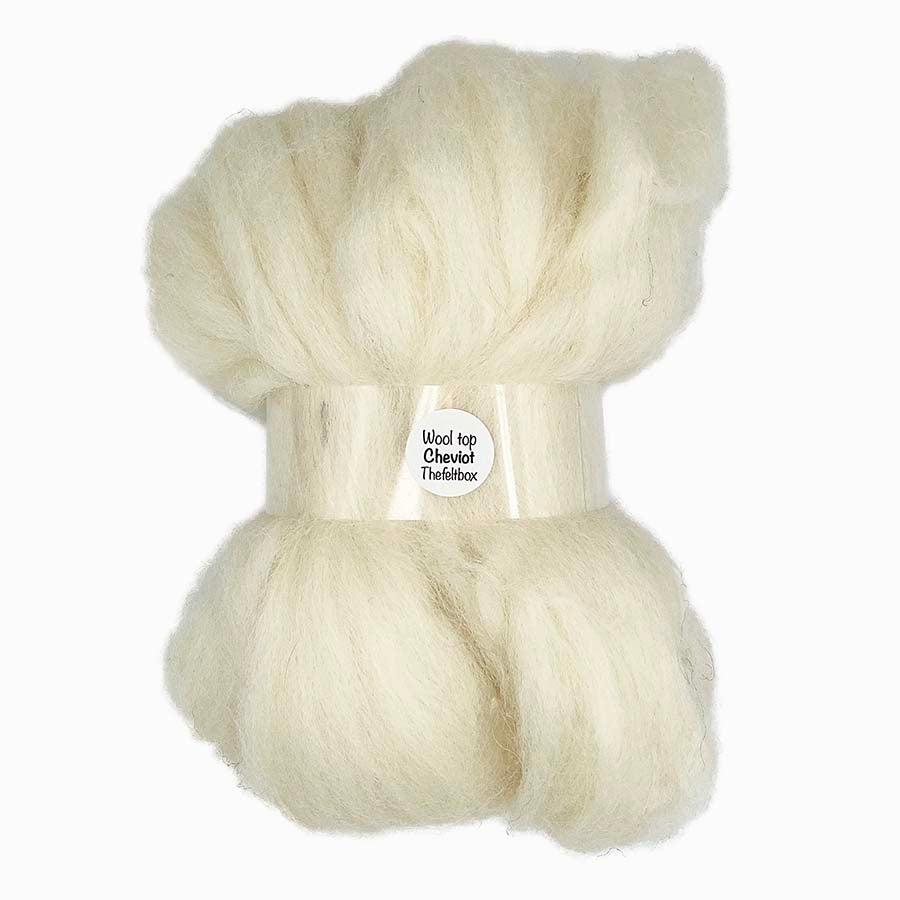Cheviot wool top for needle felting and spinning