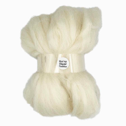 Cheviot wool top for needle felting and spinning