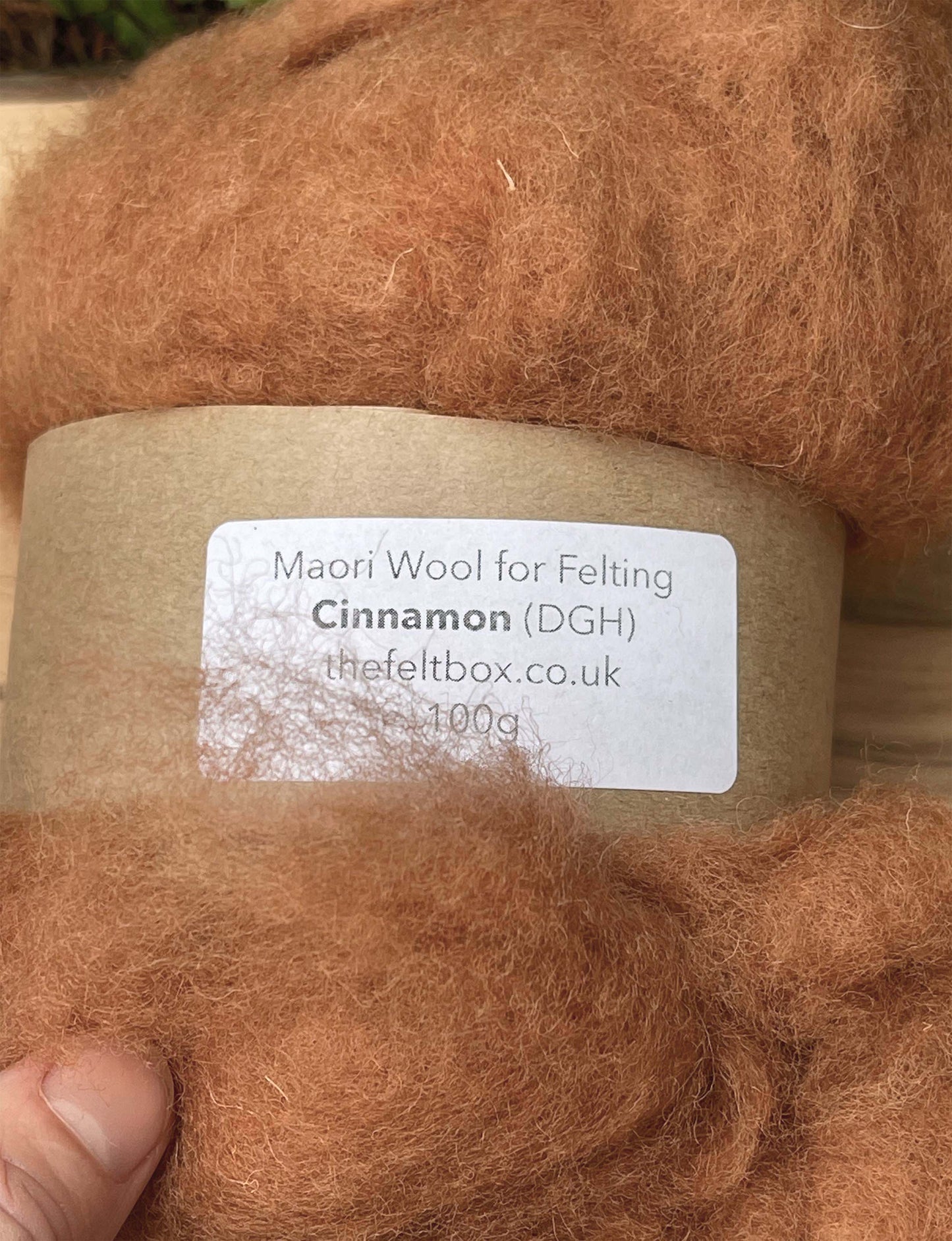 Carded Felt Wool Needle Felting Carded Batt Orange Caramel Maori DHG Cinnamon
