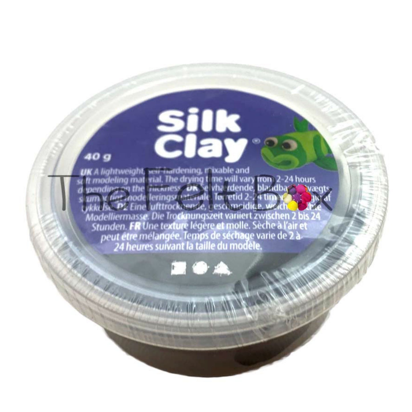 Silk Clay Modelling Medium for Noses, Beaks, Claws, Faces etc. For use in Needle Felting Sculptures, Black 40 g
