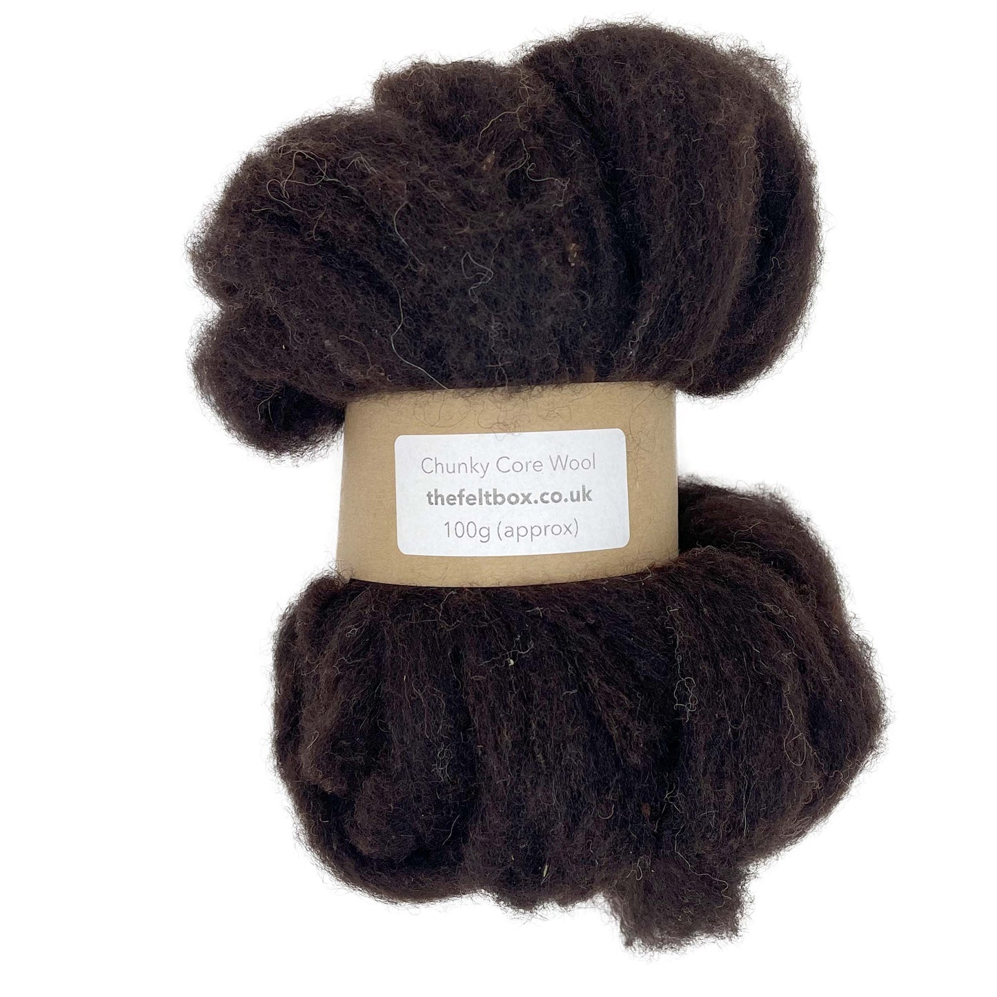 Core Wool Needle Felting Carded Sliver Bulky Felt Chunky Core Wool Cream Brown