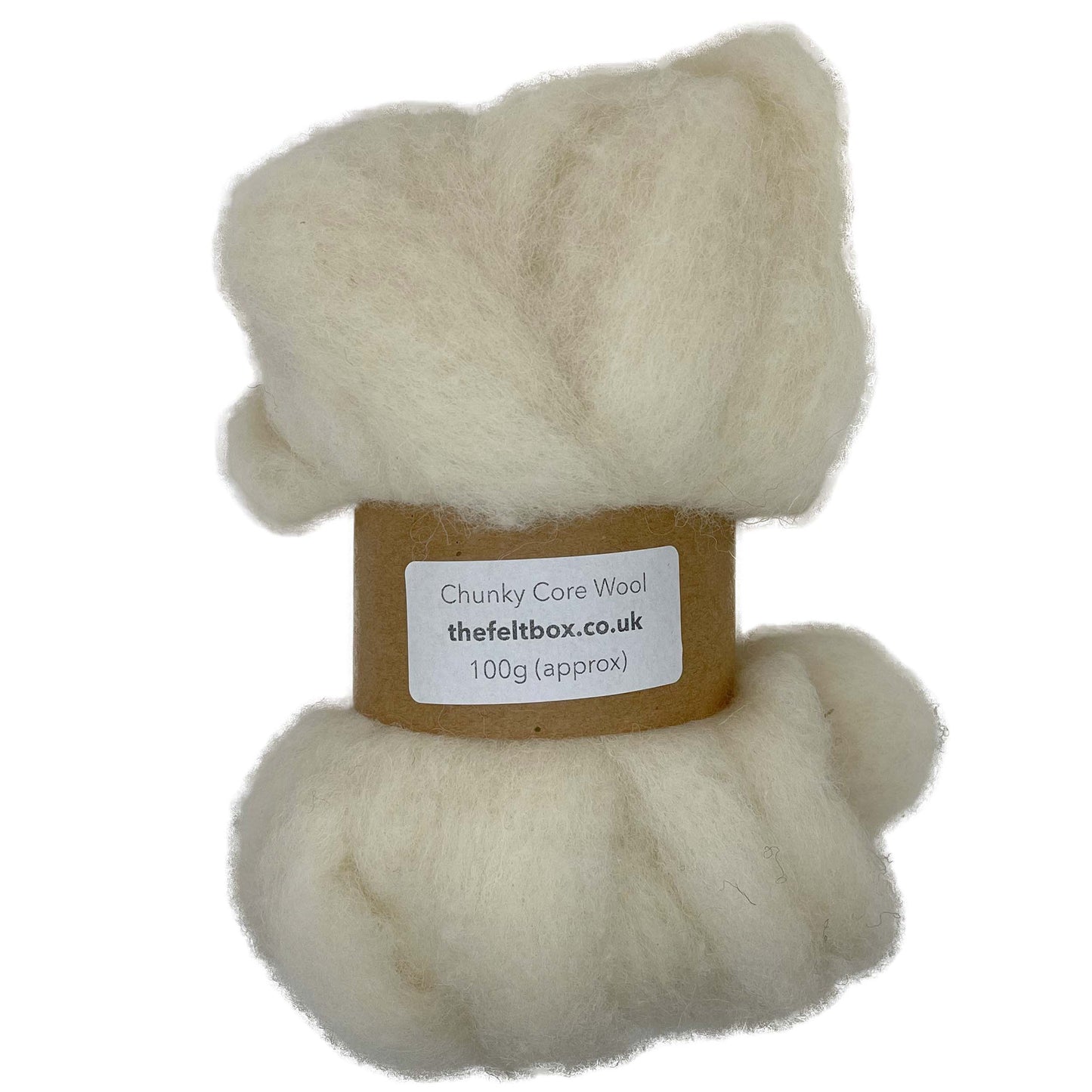 Core Wool Needle Felting Carded Sliver Bulky Felt Chunky Core Wool Cream Brown