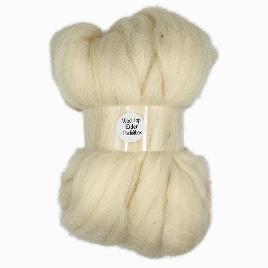 Eider wool top for needle felting and spinning