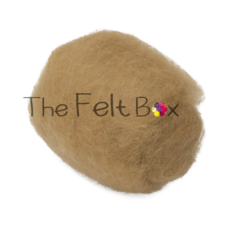 Carded Wool For Felting, Needle Felting Batting, Beige  ( 73 )